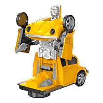 Carrinho transformers fusca amarelo vira bate volta com luz som. Carrinho transformers fusca amarelo vira bate volta com luz som.