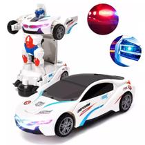 Carrinho Transformers Robo A Pilha Luz E Som A - Carro Policial