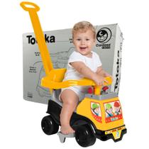 Carrinho Trator Passeio Totoka Andador Infantil Menino Bebe