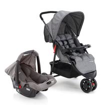 Carrinho Travel System Delta Duo Cinza Mesclado - Voyage