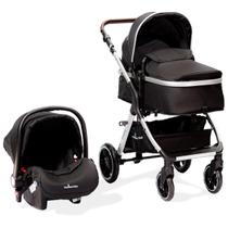 Carrinho Travel System kansas Silver/Black - Premium Baby