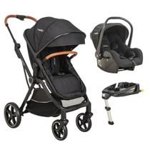 Carrinho Travel System Nomad Preto com Base Isofix - Kiddo