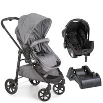 Carrinho Travel System Olympus Cinza com Base - Galzerano