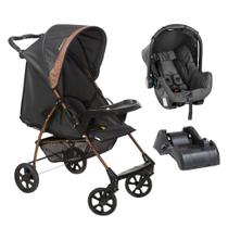 Carrinho Travel System Romano Preto com Base - Galzerano