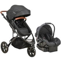 Carrinho Trek Preto com Bebê Conforto e Base - Kiddo - ref(5227apr+416kpr)