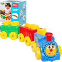 Carrinho Trenzinho Letras Encaixaveis Brinquedo Educativo
