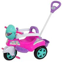 Carrinho Triciclo com empurrador Baby City Rosa Maral