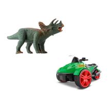 Carrinho triciclo Verde Fricção Dinossauro Triceratops