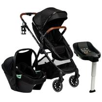 Carrinho trio street black com bebe conforto e base isofix - abc design