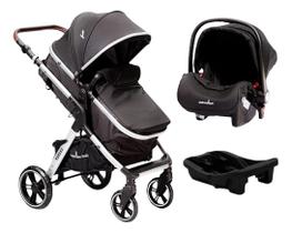 Carrinho Ts Kansas com Base Silver/preto Premium Baby