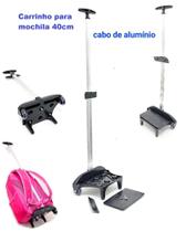 carrinho universal de mochila um haste 40cm preto