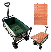 Carrinho Utilitário Dobrável Carga 150Kg Mesa Removível