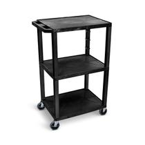 Carrinho utilitário Luxor UCPL1 42H 3-Shelf Preto