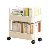 Carrinho Utilitário Multifuncional De Plástico Com Alça E Rodas Bloqueáveis, Prateleiras De