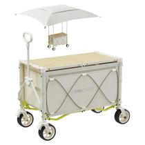 Carrinho utilitário ONEFOREST Vagão dobrável com tenda de dossel bege Carrinho utilitário ONEFOREST Vagão dobrável com tenda de dossel bege