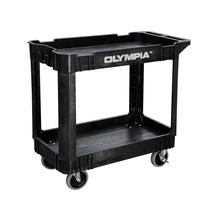 Carrinho utilitário rolante Olympia Tools 2 Shelf Black 500 libras
