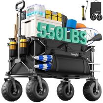 Carrinho Utilitário SUNNYFEEL Beach Wagon 300L Dobrável com Rodas de 9" Carrinho Utilitário SUNNYFEEL Beach Wagon 300L Dobrável com Rodas de 9"