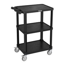 Carrinho Utilitário TUFFIOM 3 Camadas de Plástico 70x45x80 cm Preto