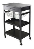 Carrinho utilitário Winsome Julia 57x41x87cm Granite Top Black Carrinho utilitário Winsome Julia 57x41x87cm Granite Top Black