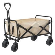 Carrinho Vagao Utilitario Carga Roda Grande Dobravel Armazenamento Caçamba Grande Capacidade Terreno Praia Jardim Campo Resistente Multiuso