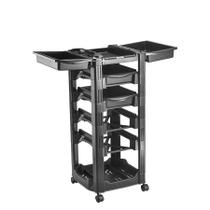 Carrinho Vegas Profissional auxiliar para Cabeleleiros Salão de Beleza Preto Dompel