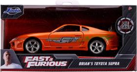 Carrinho Velozes E Furiosos Toyota Supra Laranja Brian Jada