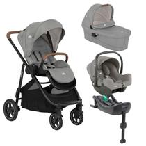 Carrinho Versatrax Moisés Bebê Conforto COM BASE ISOFIX Joie Cor: Cinza Pebble