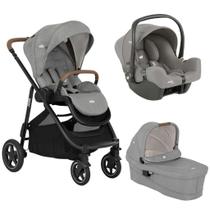 Carrinho Versatrax Trio Travel Sistem Pebble Cinza Snug Joie