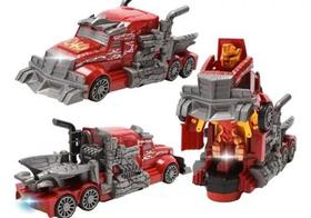 Carrinho Vira Robô Luz Som Transformers Caminhão Trator Brinquedo Infantil