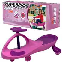 Carrinho Zippy Car Rosa Com Led Suporta Até 100kg 7312 - Zippy Toys