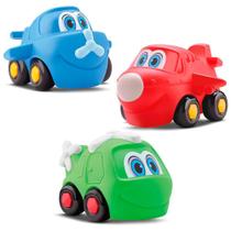 Carrinhos Coleção Aviões Baby Start Soft Car - 3un - Silmar Carrinhos Coleção Aviões Baby Start Soft Car - 3un - Silmar