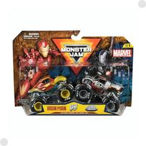 Carrinhos Colecionáveis Monster Jam - Iron Man Vs War Machine Herois Marvel 003342 - Sunny