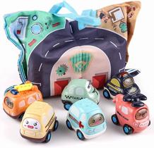 Carrinhos de brinquedo Inertia, 6 peças Push and Go, presentes educacionais precoces para crianças de 1 a 3 anos