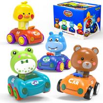 Carrinhos de Brinquedo MNJCK Pressione e Vá Corrida de Animais 4 Unidades