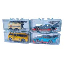 Carrinhos de Metal Miniatura Kit com 4 Colecionável Com Box de Colecionador
