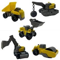 Carrinhos de Miniatura Kit Construção 5 Carros de Brinquedo Ref 162 Divplast