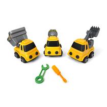 Carrinhos Desmontáveis DIY Truck Amarelo Kit 3 Caminhões e 2 Chaves Carrinhos Desmontáveis DIY Truck Amarelo Kit 3 Caminhões e 2 Chaves