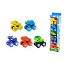 Carrinhos Dinossauros Roda Livre Coloridos Kit com 5 3+ DMT - DM Toys