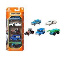 Carrinhos em Miniatura Box com 5 Escala 1:64 Matchbox Mattel