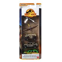 Carrinhos Equipe Terra e Ar Pack 5 Matchbox Jurassic World Dominion HBH83 - Mattel