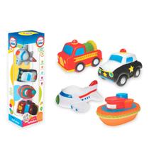 Carrinhos Fofinhos Para Bebe Meios Transportes Brinquedo Banho Piscina +04 Meses - Lider