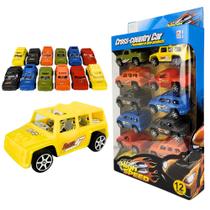 Carrinhos Fricção Kit 12 Carros Brinquedo Menino Mini