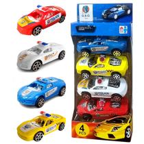 Carrinhos Hot de Policia Fricção Coleção com 8 Carros