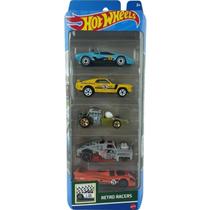 Carrinhos Hot Wheels Retro Racers HTV50 c/ 5 Carros - Mattel