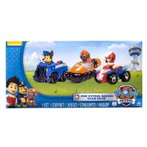 Carrinhos Paw Patrol - Kit com 3 Veículos: Chase, Zuma e Ryder