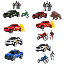 Carrinhos Pick Up Resgate Policia Militar Brinquedo Meninos