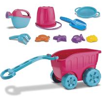 Carriola c/ Acessórios Praia Pink - Divertoys