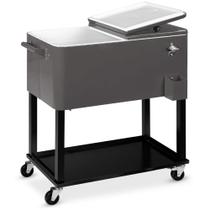 Carrito Cooler Best Choice Products 80L con Hielera Gris