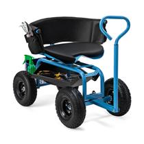 Carrito de Jardín Goplus con Asiento Giratorio 360, Almacenamiento, 90x61 cm Carrito de Jardín Goplus con Asiento Giratorio 360, Almacenamiento, 90x61 cm