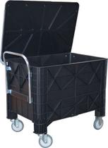 Carro 1030 Caixa Lixeira Conteiner P/ Condomínio 372 Litros